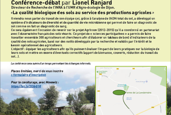 (Français) Conférence-débat à la Lendemaine (91) : utilisation de l’analyse de l’ADN total du sol en méthode de diagnostic du sol