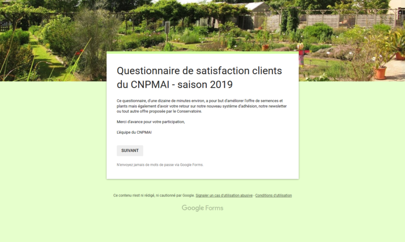 (Français) Questionnaire de satisfaction pour les clients