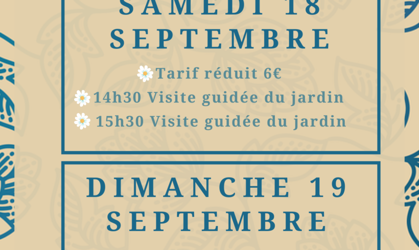 Journées du patrimoine : Samedi 18 et Dimanche 19 septembre 2021