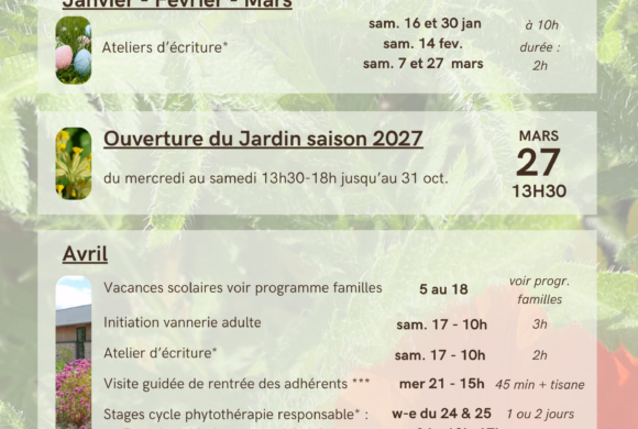 Pr&eacute;-programme adulte premier trimestre 2027